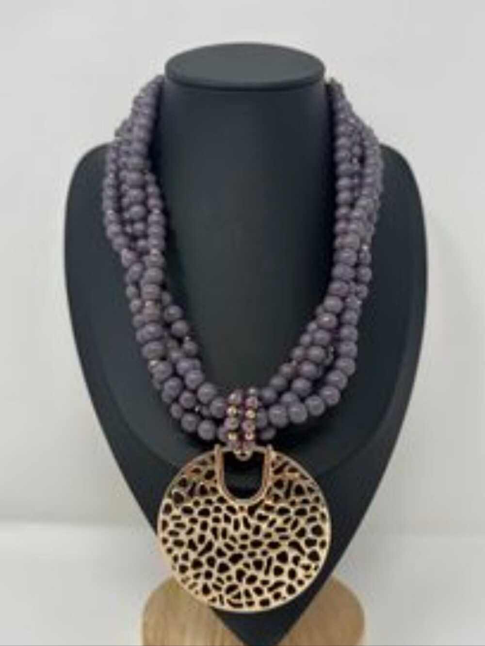 Statement Necklace with Filigree Pendant